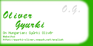 oliver gyurki business card